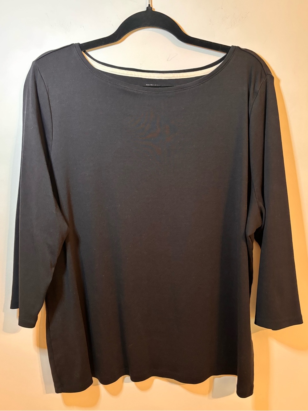 Talbot’s Black Tee 3X 3/4 sleeve